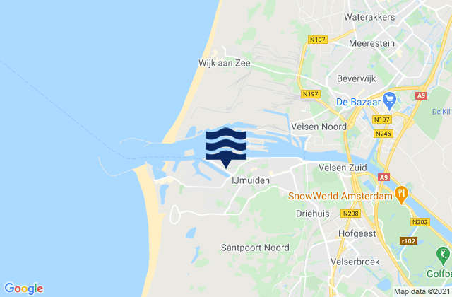 Gemeente Haarlem, Netherlands tide times map