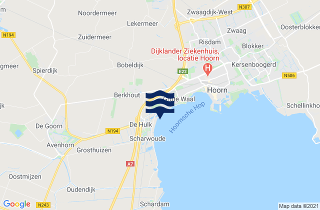 Gemeente Heerhugowaard, Netherlands tide times map