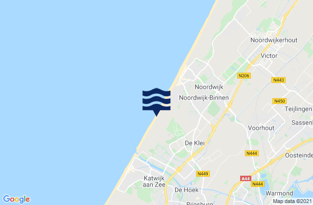 Gemeente Leiden, Netherlands tide times map