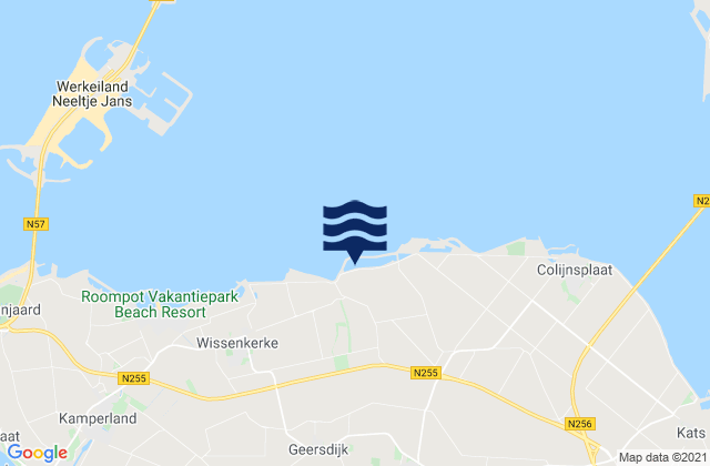 Gemeente Noord-Beveland, Netherlands tide times map