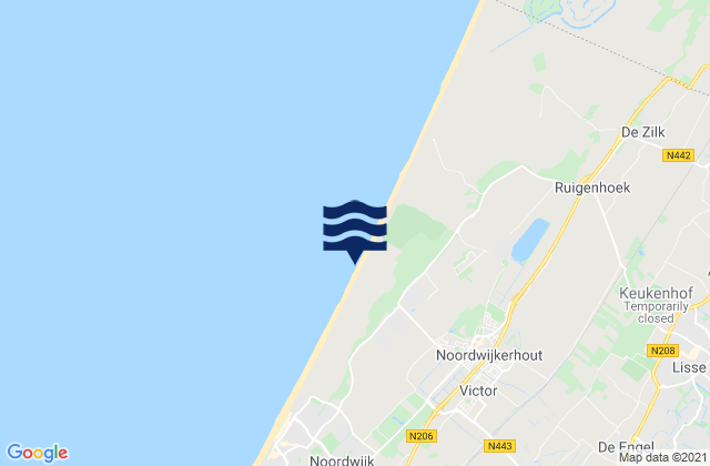 Gemeente Noordwijk, Netherlands tide times map