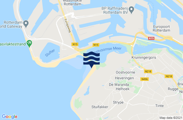 Gemeente Westvoorne, Netherlands tide times map