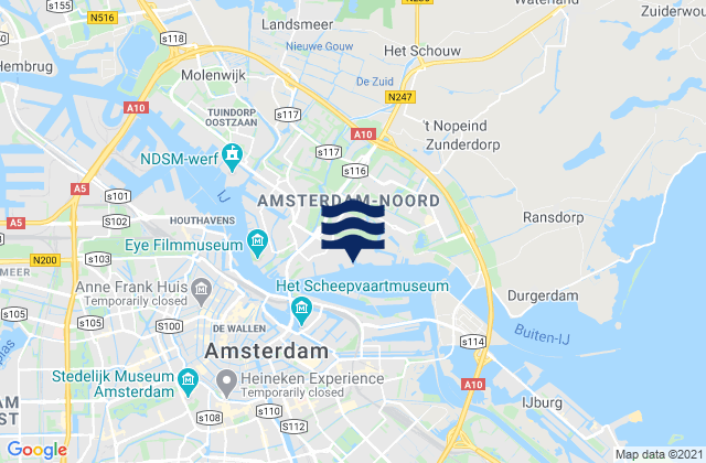Gemeente Zaanstad, Netherlands tide times map