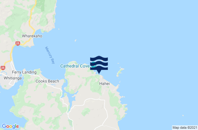 Gemstone Bay, New Zealand tide times map