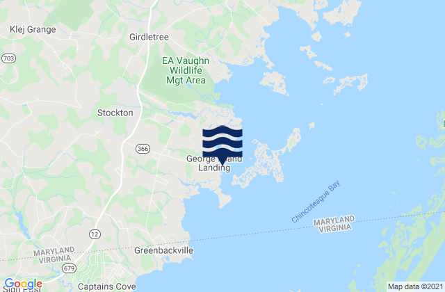 George Island Landing, Chincoteague Bay, United States tide chart map