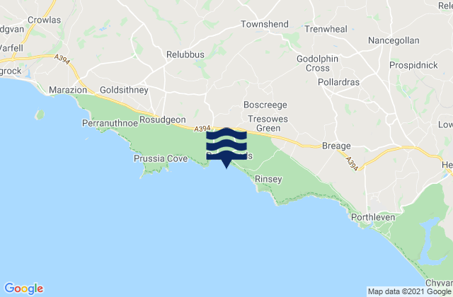 Germoe, United Kingdom tide times map