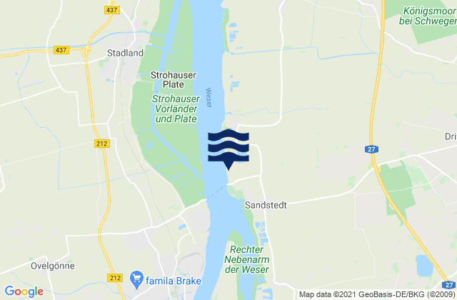Getreidehafen, Germany tide times map