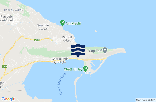 Ghar El Meleh, Tunisia tide times map
