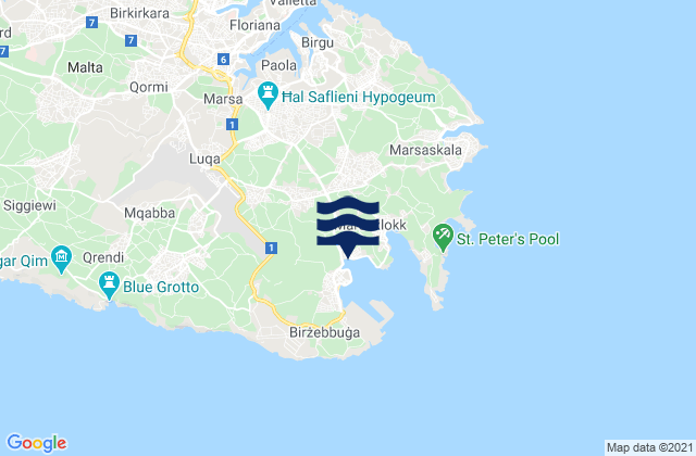 Ghaxaq, Malta tide times map