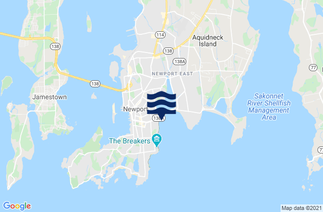 Gibbs Island, United States tide chart map