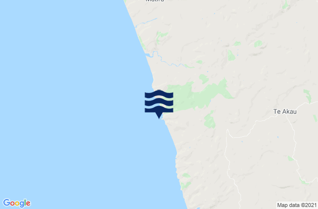 Gibson Beach, New Zealand tide times map