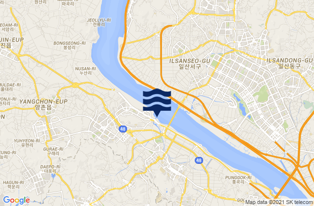 Gimpo-si, South Korea tide times map