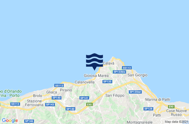 Gioiosa Marea, Italy tide times map