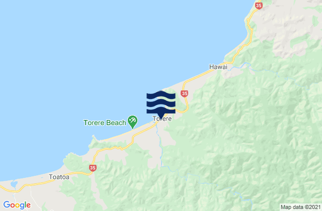 Gisborne, New Zealand tide times map