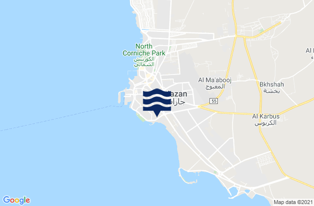 Gizan, Saudi Arabia tide times map