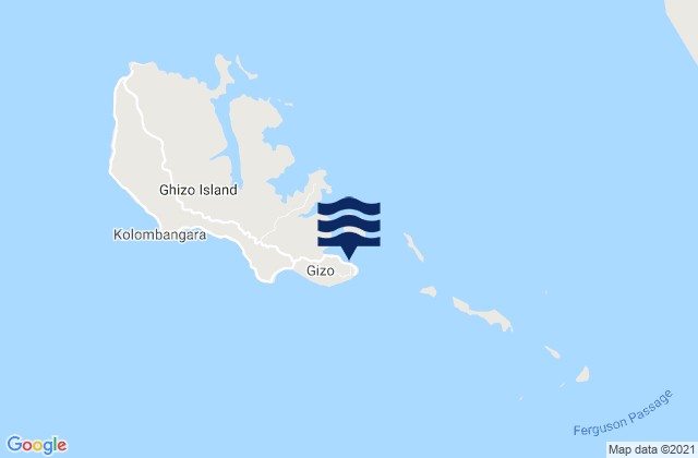 Gizo, Solomon Islands tide times map