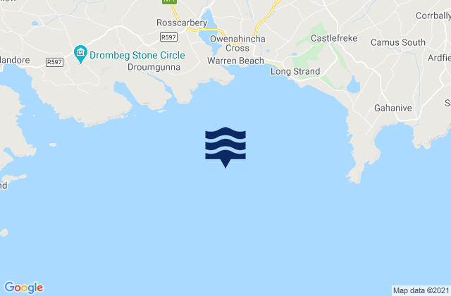 Glandore Bay, Ireland tide times map