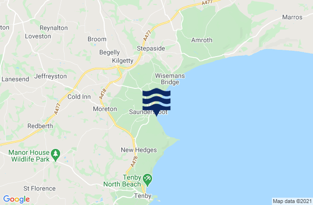 Glen Beach, United Kingdom tide times map