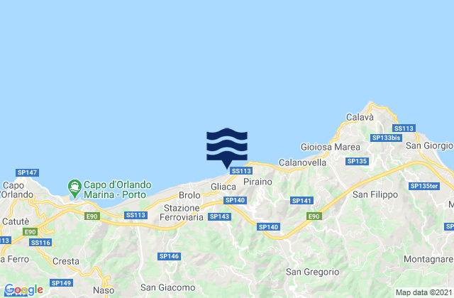 Gliaca, Italy tide times map