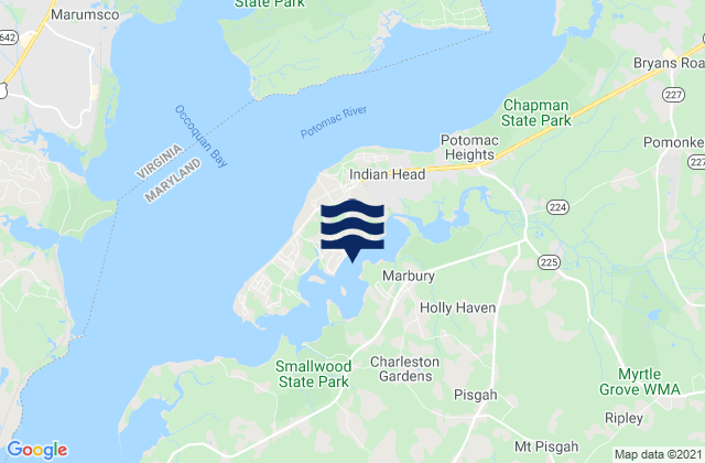 Glymont, United States tide chart map
