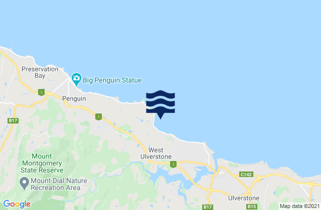 Goat Island, Australia tide times map