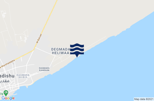 Gobolka Banaadir, Somalia tide times map