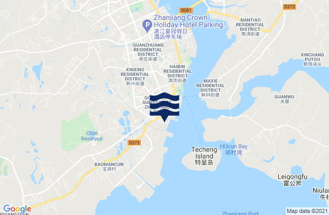 Gongnong, China tide times map