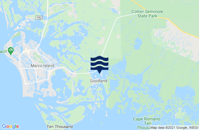 Goodland Bay, United States tide chart map