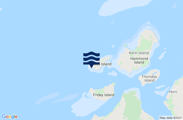 Goods Island, Australia tide times map