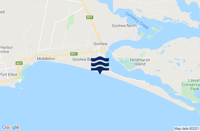 Goolwa, Australia tide times map