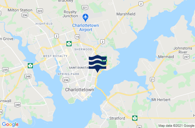 Gordon Islands, Canada tide times map