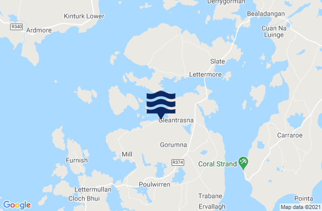 Gorumna Island, Ireland tide times map