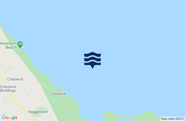 Goswick Bay, United Kingdom tide times map