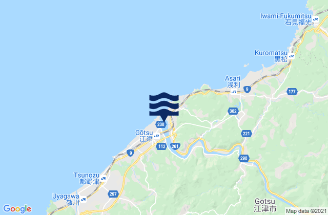 Gotsucho, Japan tide times map