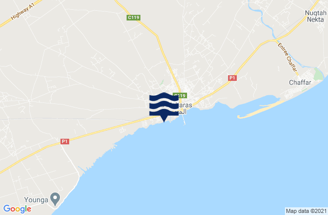 Gouvernorat de Sfax, Tunisia tide times map