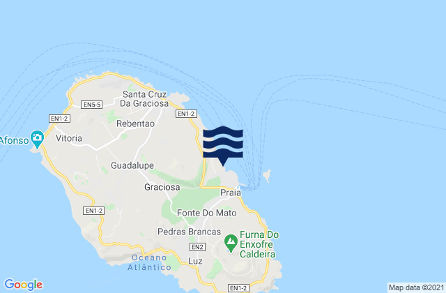 Graciosa - Lagou, Portugal tide times map
