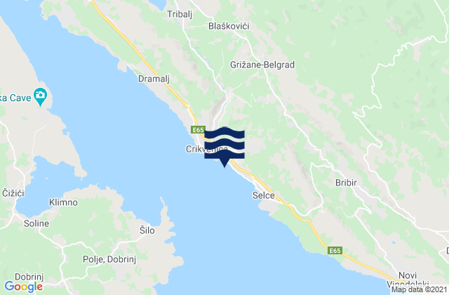 Grad Crikvenica, Croatia tide times map
