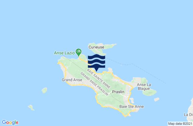 Grand Anse Praslin, Seychelles tide times map