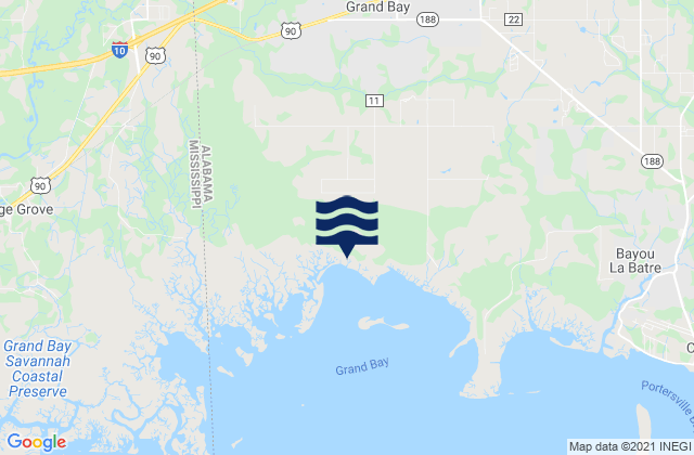 Grand Bay, United States tide chart map