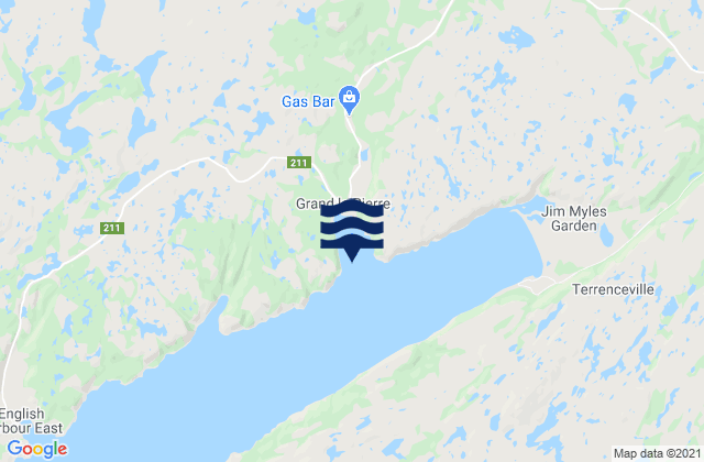 Grande le Pierre Harbour, Canada tide times map
