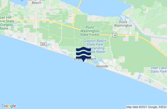 Grayton Beach, United States tide chart map