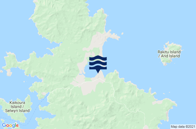 Great Barrier Island, New Zealand tide times map