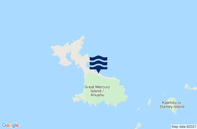 Great Mercury Island, New Zealand tide times map