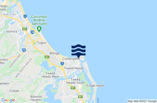 Greenmount Beach, Australia tide times map
