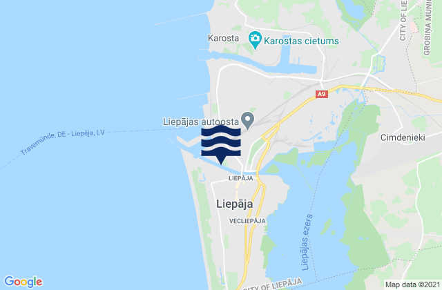 Grobinas Novads, Latvia tide times map