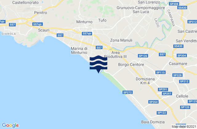 Grunuovo-Campomaggiore San Luca, Italy tide times map