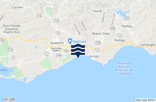 Guamani Barrio, Puerto Rico tide times map