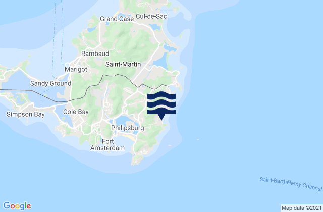 Guana Bay, U.S. Virgin Islands tide times map