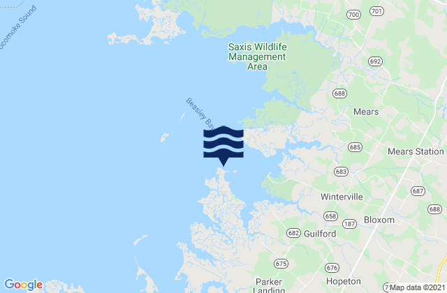 Guard Shore, United States tide chart map