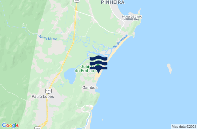 Guarda do Embau, Brazil tide times map